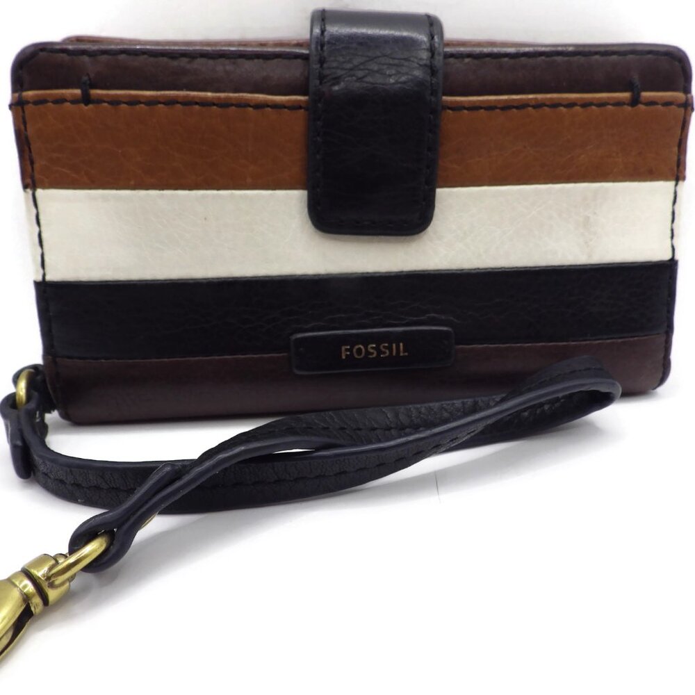 FOSSIL Wallet/ Wristlet/ Brown/ Black/ White